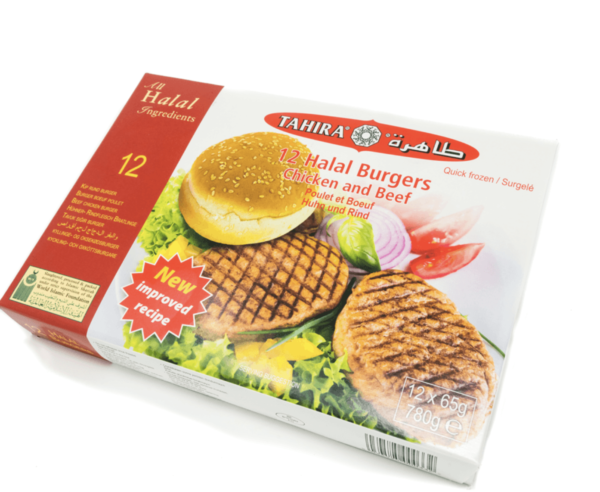 12 Chicken & Beef Burgers - Halal